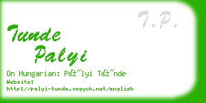 tunde palyi business card